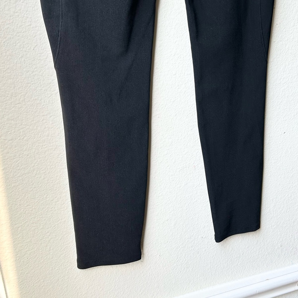 Spanx Micro Rib Knit Control Top Skimmer Leggings in Black Pants Women's Size XL - Picture 9 of 14